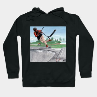 German Kobold Scooter Tricks Fantasy Artwork Hoodie